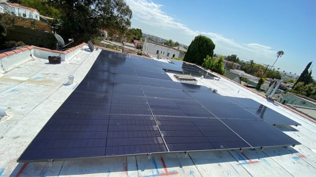 Solar instalation on flat roof